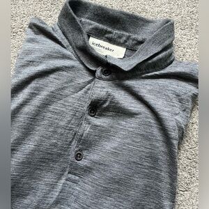 Men’s icebreaker 100% Merino Wool Outdoor Polo Shirt | Size Medium Lightweight